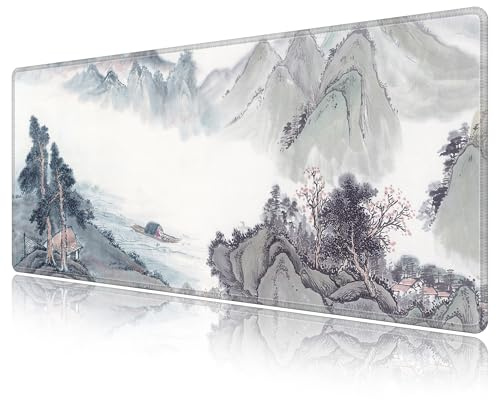 LL-COEUR XXL landskaps-musmatta, gaming musmatta, dator, skrivbordsunderlägg, skrivbordsunderlägg (landskap 1, 900 x 400 x 3 mm)