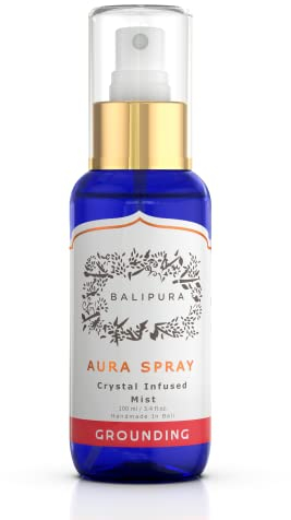 BALIPURA - Grounding Reinigendes, Heilendes Aura Spray - Natürlich Angereicherte Aura - Kristalle Und Edelsteine - ätherische Ölmischung Aus Vanille Und Nelke - Handgefert - 100 ml