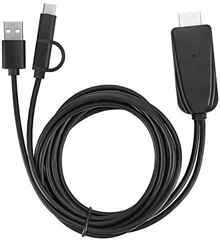 ASHATA HDMI Cable Adapter, 1080P HD USB-C Adapter Cable Bluetooth Same Screen Cable for Android Mobile Phone, USB/Type-C to HDMI Adapter Mirror Mobile Phone Screen to TV/Projector/Monitor