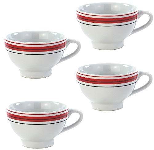 BZH Bolée Tradition avec Anse (4) - Porcelaine - Ceramique - Classique - Boule en Céramique - Bowl - bolée - 2.5L - Soupe