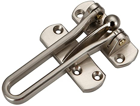 Zinklegierung Silber Tür Zusatzschloss, Tür Sicherheitsriegel Türverriegelung Innen, Türsicherungen Einbruchschutz Zusatzschloss mit Schrauben für Zuhause, WohnungHotel, Schlafzimmer