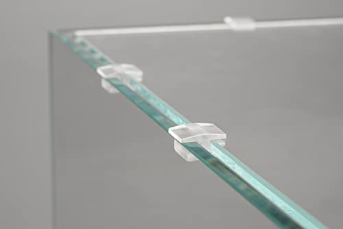 Landen Flacher Clips für Aquarium-Acrylglasdeckel, für 4 mm Glasdeckel, minimalistisch, für randlose Aquarien jeder Dicke