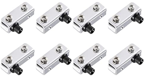 METALLIXITY 8Stk Glastür Drehpunkt Scharnier für 3-5mm Dicke Glashalterung | Klammer, Eisen, Einstellbar, Für Möbel Reparatur Schlafzimmer Leuchtende