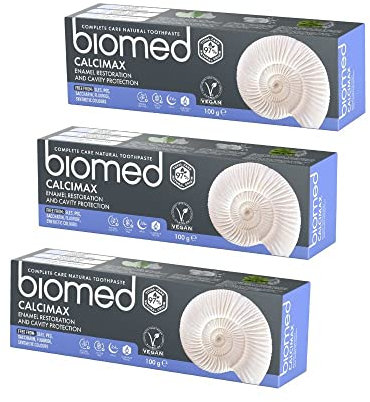 Biomed Calcimax 97% Natural Toothpaste | Enamel Repair & Cavity Protection | Vegan, SLES Free 100g ( pack of 3)