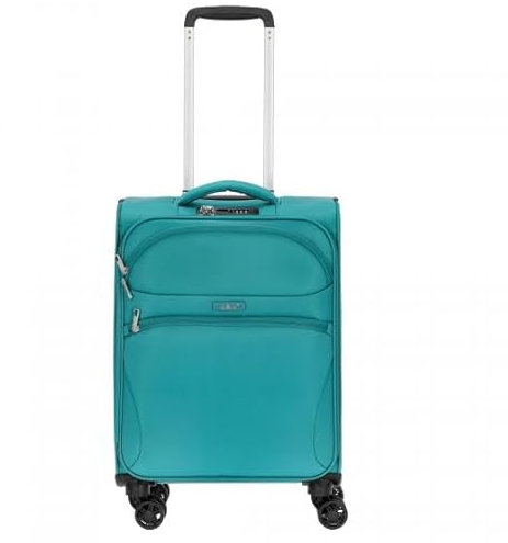D&N Travel Line 9104-4-Rollen-Kabinentrolley S 55 cm grün