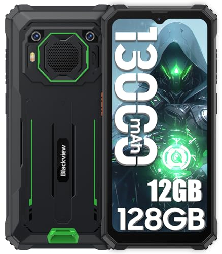 Blackview BV6200 Pro 13000mAh Telephone Portable Incassable, Haut-Parleur 98DB, 18GB+128GB/2TB, Android 14 Smartphone Incassable, 6,56 Pouces FHD+ Telephone Incassable, 13MP/Dual 4G/OTG/GPS/NFC