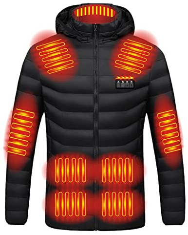 RLEHJN Herren Damen Beheizbare Jacke Mit 19 Heizzone Elektrische Heizjacke Wärmende Weste Funktionsjacke Outdoorjacke Für Skifahren