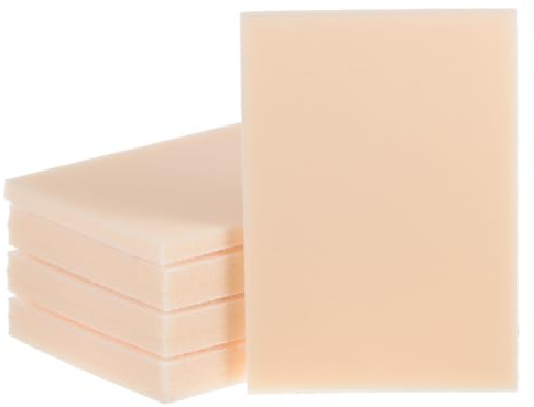 QUARKZMAN 8 Stück Schleifschwämme 3000 Körnung Doppelseitiges Schleifpapier, 70X100mm Wiederverwendbares Nass- und Trockenschleifpad für Polieren von Metallspiegeln und für Nailart, Beige