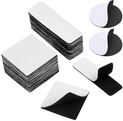 LIANRISES 28 Stück(14 Paar) Klettverschluss Klett Klebeband Klettband Selbstklebend Extra Stark Klettverschluss Selbstklebend Klebeklett Selbstklebend Stark für Sofa Vorhänge Kleidung Schuhe Tasche