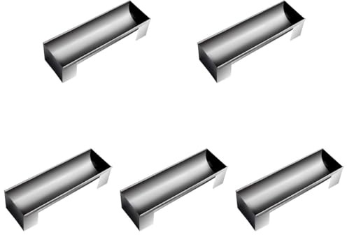 Alipis 5piezas Molde De Hornear Pan Acero Inoxidable Molde Práctico Para Pasteles y Panes Para Casa y Pastelerías De Limpiar y Resistente Deformaciones