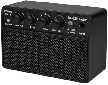 Btuty 10W Electric Guitar Amp Guitar Practice Speaker for Daily Practice Street Performances Rechargeable Audio Supports BT/Headphone Connection 6.35mm Interface Plug and Play