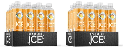 Sparkling Ice, Orange Mango Flavored Sparkling Water - Contains Vitamins- Only 12 calories- No Added Sugar - No Carbs (12 x 500ml Bottles) (Pack of 2)