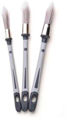KGDUYC 3 Pezzi pennelli piccoli da - trim pennello da colorare pennello per angoli arrotondati per bordi delle pareti di casa (grigio)