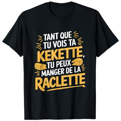 Fan de raclette tee homme Fete des peres original humour T-Shirt