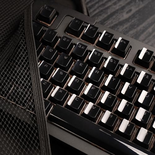 mintcaps Keycap, Crystal Jelly Black Keycap, Shine Through Translucent Custom Keyboard Keycap Set 134Keys, OEM Profile Keyboard Caps for 60%/65%/75%/80%/100% Cherry Gateron MX Mechanical