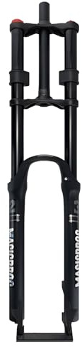 DHNCBGFZ Luftgabel 26 27.5 29 Zoll DH Mountainbike Federgabel Federweg 180mm Scheibenbremse Vorderradgabel 1-1/8 Gerade Doppelschulter Downhill Gabel Manuelles Lockout QR 9 * 100mm(Black,29)