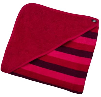 JAKO-O Kapuzenhandtuch Kinder 140 x140cm, Traube gestreift