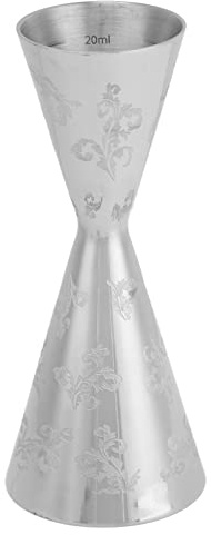 Cóctel midiendo jigger, barra de acero inoxidable de doble cabeza jiggle de licor de alcohol taza para medir la cocina del hogar de barman (30 ml de 60 ml)
