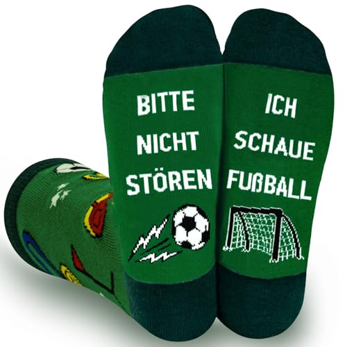 WAMIOKAGRO Lustige Geschenke für Männer Frauen, Fußball Socken mit Spruch, Fussball WM 2026 Fanartikel, Geschenkideen Weihnachtsgeschenke für Männer Frauen Freund Jungen Teenager Kinder