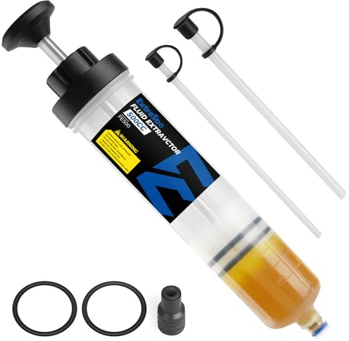 ExtreSpo Ölabsaugpumpe 500ml, Ölabsaugspritze,Flüssigkeitsabsauger | Ölspritze und Füllpumpe,Geeignet für Bremsflüssigkeit,Getriebeöle,Kühlmittel,Motor