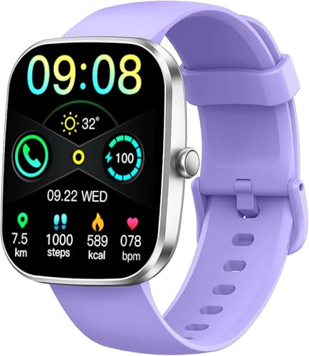 Smart Watch for Men Women, Fitness Watch 1.85 HD Touchscreen Answer/Make Calls with Heart Rate/Sleep Monitor/Pedometer, Fitness Tracker 100+ Sport Modes, IP68 Waterproof Smart Watch for Android/iOS.
