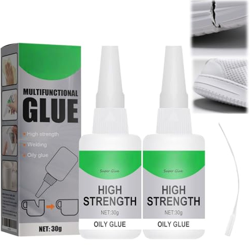 30g*2pcs Schweißen Öliger Kleber,Hochfest Super Kleber,Multifungctional Glue für Kunststoff Metall Keramik Leder Harz,Leistungsstarker Universalkleber,Wasserdichter Super K/leber Extra Stark