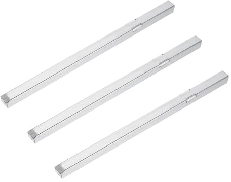 sourcing map 3Pcs Door Knob Spindle, 150mm Spare Door Handle Spindle Bar, Vintage Straight Knob Replacement Parts for Mechanical Locks, Silver Tone