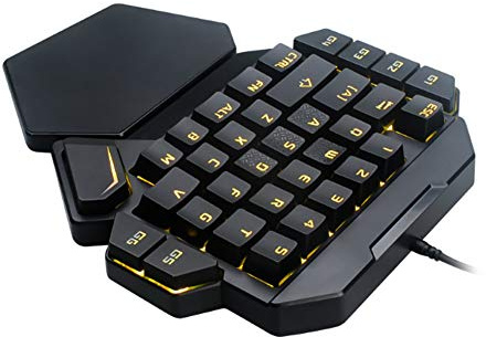 Naroote Enhands RGB Blacklight Mekaniskt Speltangentbord med blå Switchar för Ultimat Prestanda, Makrodefinitionsfunktion för Spelare, 35-tangenters Bärbar Design för Enkla Resor och Platsbesparing