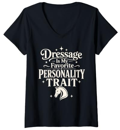 Women's Dressage Diva Dressage Rider Dressage Queen Gift V-Neck T-Shirt