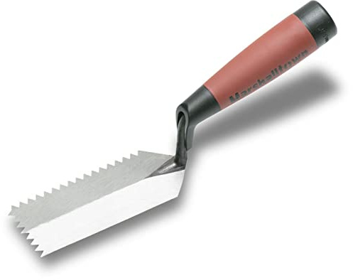 MARSHALLTOWN Notched Margin Trowel, 5 x 2 inches, Flooring and Tiling, DuraSoft Handle, 52VND