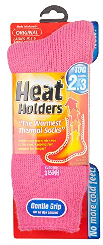 Heat Holders Women's No1 Thermal Socks Mid Pink 5-9 Us