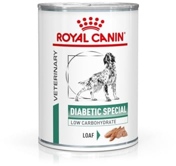 Royal Canin Veterinary Diabetic Special Low Carbohydrate Canine Mousse | 12 x 410 g | Aliment humide pour chiens adultes | Régulation de la glycémie | Haute teneur en protéines