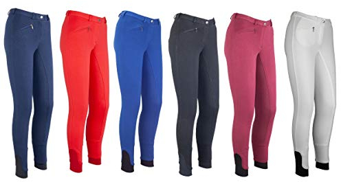 RL24 - Reithose für Damen Flex Basicline | Reiterhose mit Tasche & Silikon-Vollbesatz | elastische & atmungsaktive Vollbesatzreithose | Reitleggings in Schwarz | Reitbekleidung in Größe 50