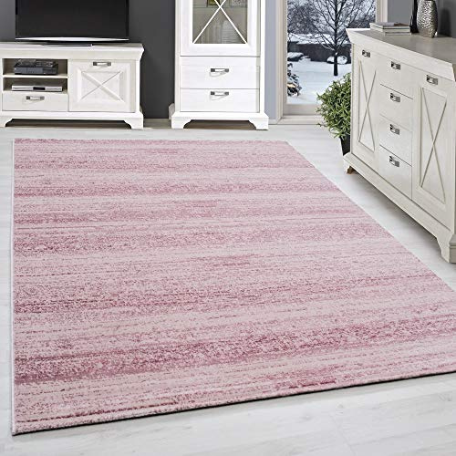 SIMPEX Tappeto 80x150 cm Rosa Pelo Corto Tinta Unita Moderno per Soggiorno Camera Cucina Corridoio Sala da Pranzo Cameretta Morbido Facile da Pulire