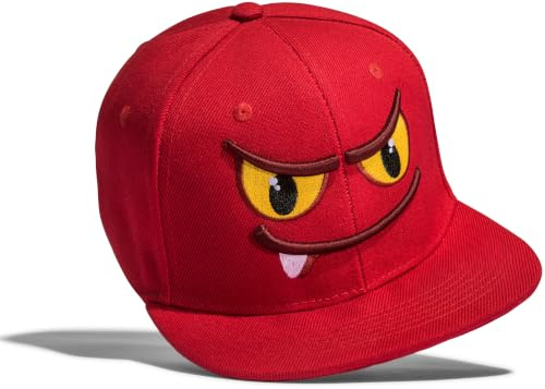 Barnmössa: Tandmonster – Basecap barn keps pojkar Cappy pojkar sport mössa, röd, one size