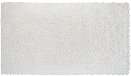 PANA Vienna Premium badmatta • Hög golv badmatta • Duschmatta • Badrumsmatta • halkfri • absorberande • Storlek: 80 x 150 cm • Färg: Vit