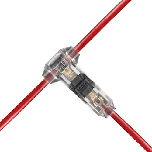 12Pcs Wire Connectors 1 Pin Low Voltage Electrical T Tap Quick Splice Wire Connectors Solderless Without Stripping Suitable for 20-22 AWG Electrical Wire Connection