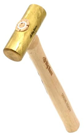 Big Horn 15124 1 LBs Brass Hammer with Hickory Handle