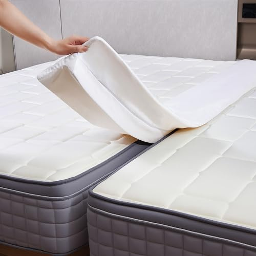 Vekkia Twin to King Bed Converter Kit - Split Twin XL to King Gap Filler, Foam Bed Bridge with Washable Cover, Perfect for Guest Rooms