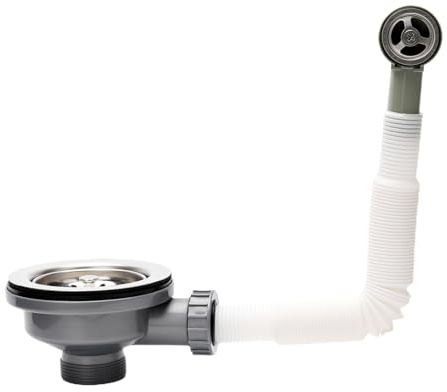 SopimusZ Kitchen Sink Waste Kit with Overflow Pipe,Wash Basin Overflow Head- Rectangle Interface (Round)