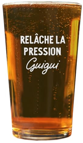 CADEAUX.COM - Pinte de Biere Personnalisée avec Message - Idee Cadeau Original pour Homme - Anniversaire - Fête des Pères - Papa