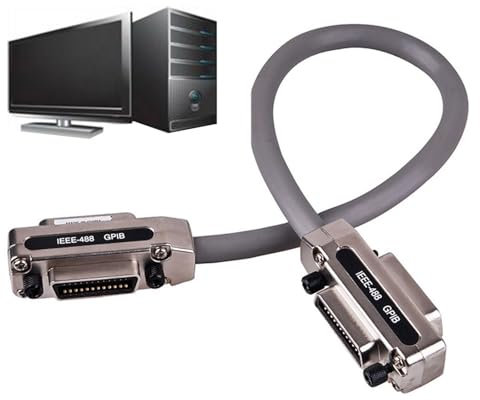 Cable IEEE 488 - Cables IEEE-488 de 1/1,5/2 m con cubierta de metal, Firewire a USB C | Cable alargador IEEE-488 largo y duradero con tapa de metal y estuche para GPIB