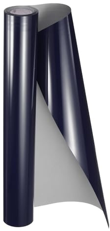 sourcing map HTV Heat Transfer Vinyl 11.8 x 5ft Roll PU Navy Blue Iron on Vinyl for All Cutter Machine, Easy to Cut & Weed