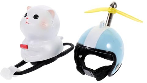 KITANDOVE Spielzeug Für Katze Zubehör Indoor Propellerhelm Auto-armaturenbrett-Dekoration Kreative Katzen-fahrradhupen Harz Gefertigt Leicht Und Langlebig