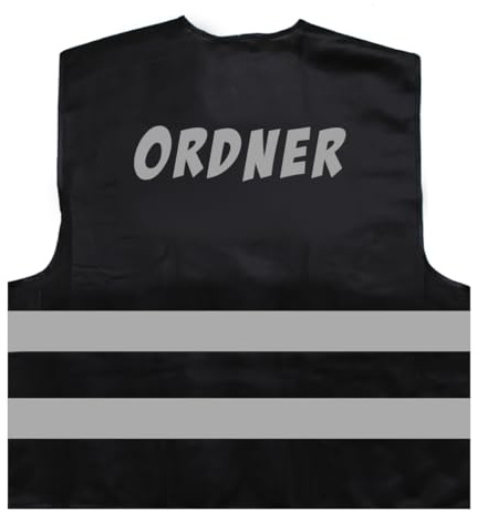 Ordner Sicherheitsdienst Warnweste BZW. Signalweste mit reflektierendem Aufdruck ID: 1933