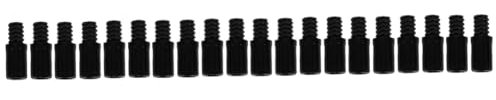 Baluue 20pcs Threaded End Broom Handle Tip Replacement for Pole Adapter Screw Design