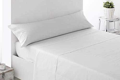 Miracle Home. Bettlaken, weich und bequem, 100% gebürstete Mikrofaser, knitterfrei und Anti-Peeling, 230 x 270 cm, für 150 cm Bett, Weiß