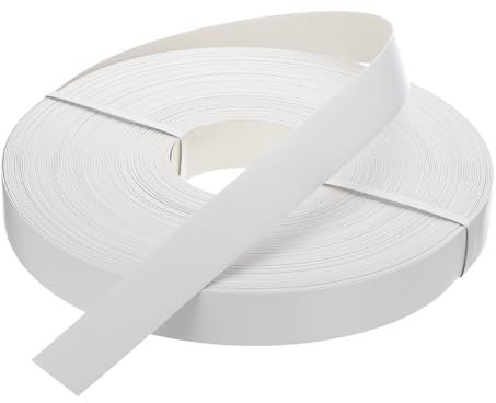 QUARKZMAN Nastro di bordatura bianco 250 ft x 1-3/4 pollici Nastro in impiallacciatura preincollato per bordi di compensato flessibile con adesivo termofusibile per il restauro di mobili