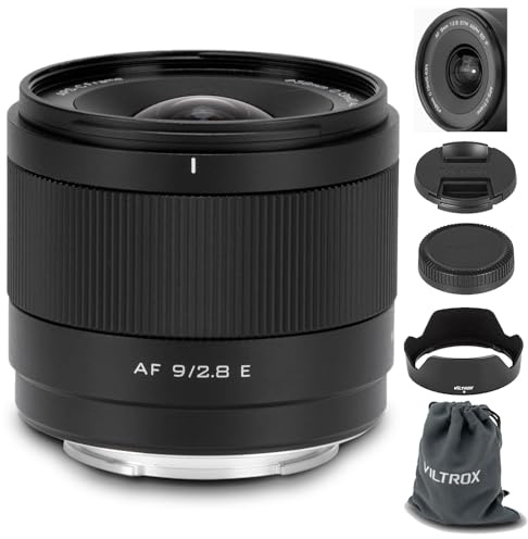 VILTROX 9mm F2.8 E-Mount APS-C Lens for Sony, Auto Focus Ultra-Wide Prime Lens for Sony E-Mount Cameras FX30 ZV-E10 ZV-E10II A6700 A6600 A6500 A6400 A6300 A6100