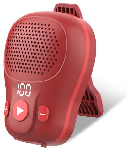 VOTAZIB Wearable Bluetooth Speaker, Clip-on Bluetooth 5.4 Portable Speaker For Working, Running, Red